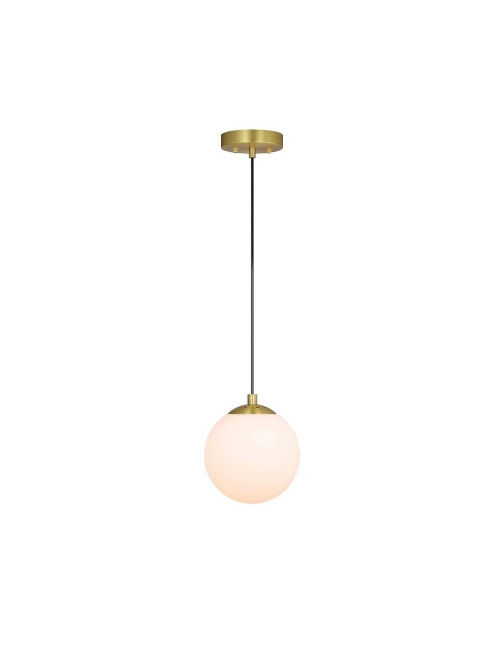 Modern Brass Globe Pendant Light Adjustable Ceiling Fixture New Open Box